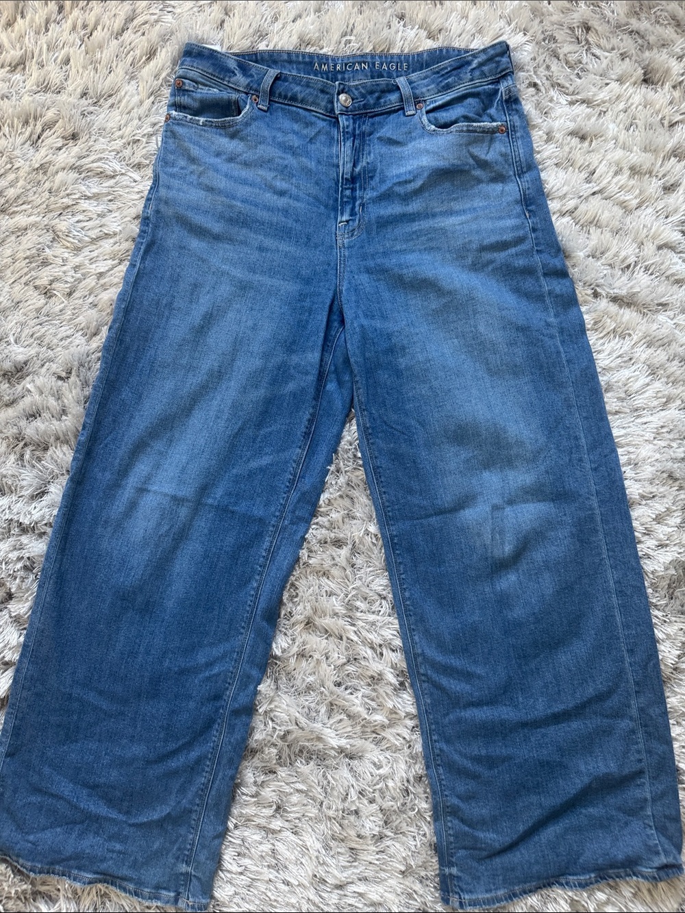 American Eagle Outfitters women’s Medium Blue wide leg Jeans